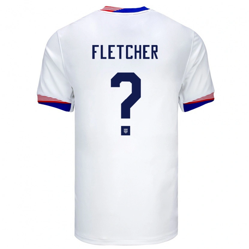 Danxen Herren Vereinigte Staaten Kristian Fletcher #0 Weiß Heimtrikot Trikot 24-26 T-Shirt