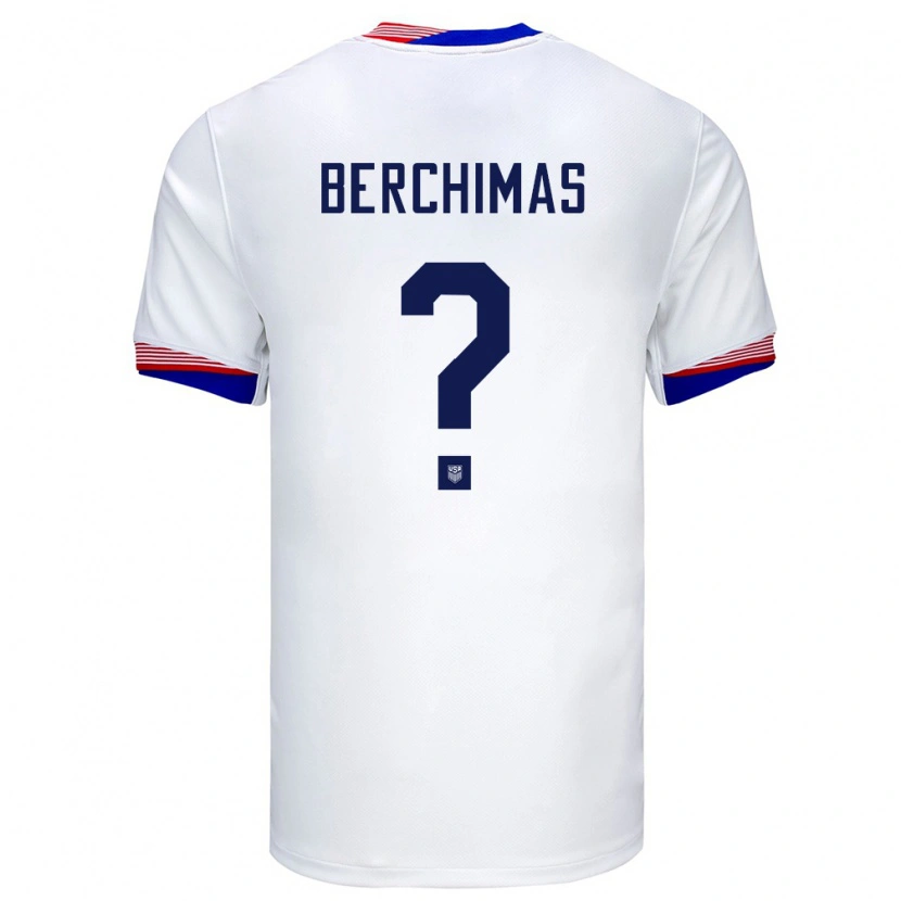Danxen Herren Vereinigte Staaten Nimfasha Berchimas #0 Weiß Heimtrikot Trikot 24-26 T-Shirt