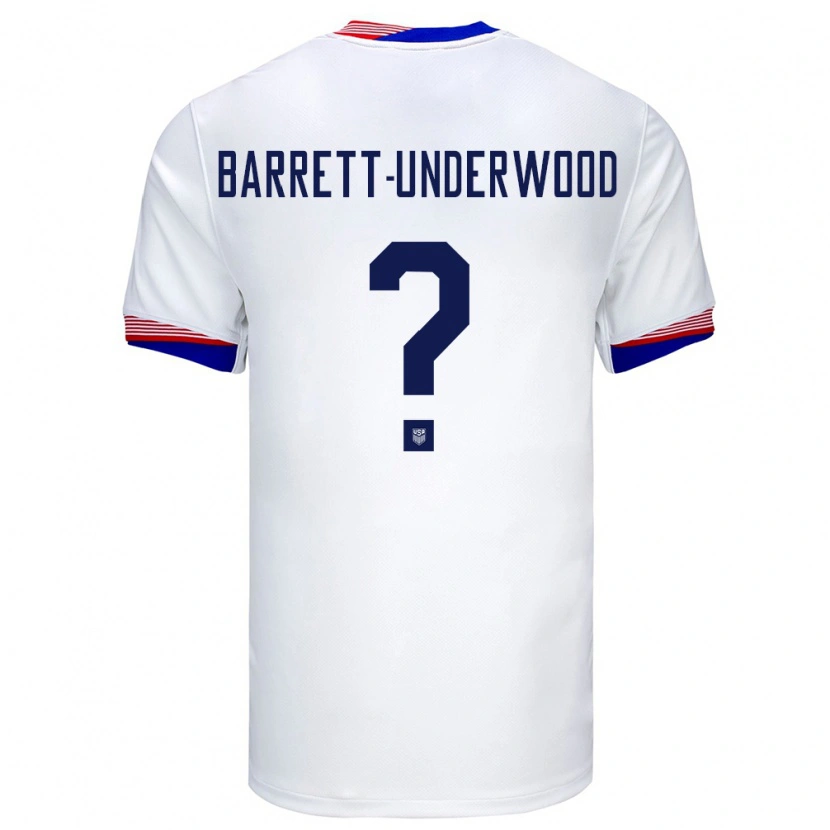 Danxen Herren Vereinigte Staaten Keehan Barret-Underwood #0 Weiß Heimtrikot Trikot 24-26 T-Shirt