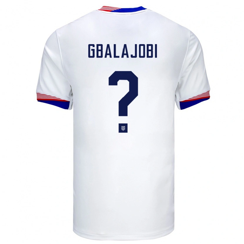 Danxen Herren Vereinigte Staaten Olatimoni Gbalajobi #0 Weiß Heimtrikot Trikot 24-26 T-Shirt