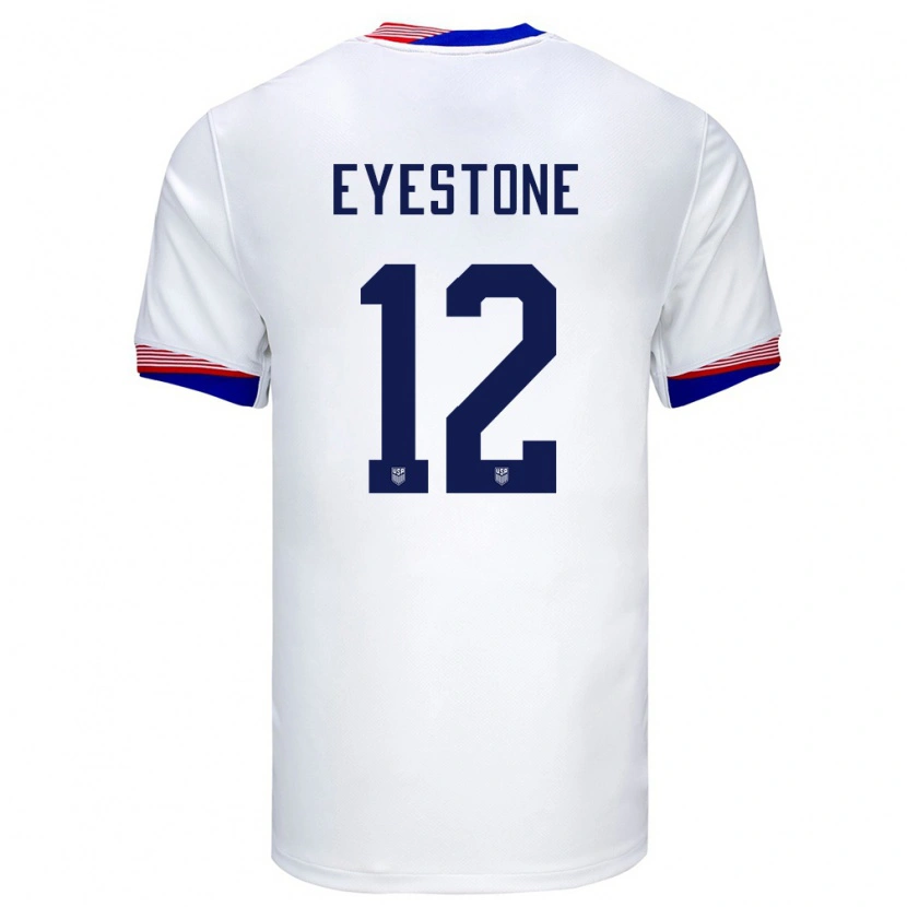 Danxen Herren Vereinigte Staaten Julian Eyestone #12 Weiß Heimtrikot Trikot 24-26 T-Shirt