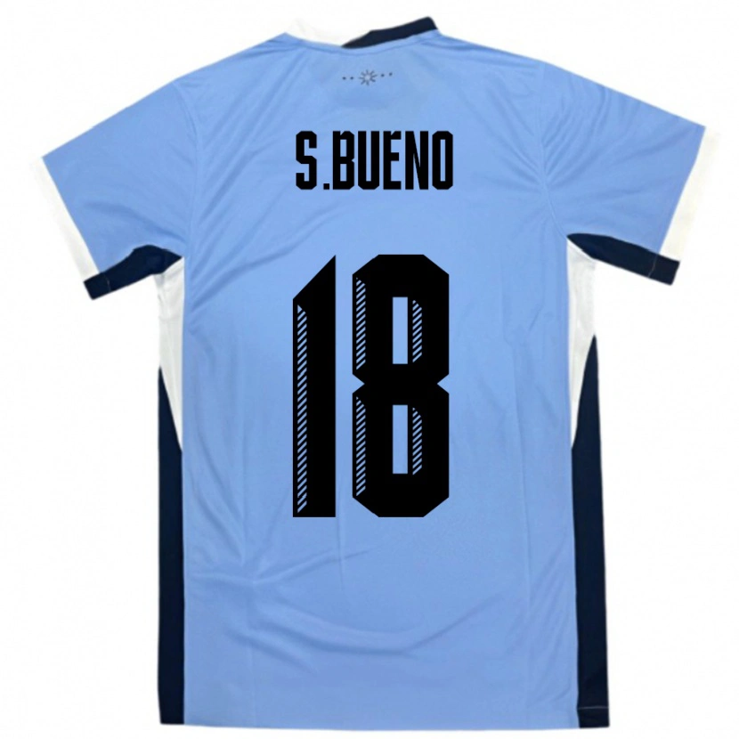 Danxen Herren Uruguay Santiago Bueno #18 Weiß Schwarz Heimtrikot Trikot 24-26 T-Shirt