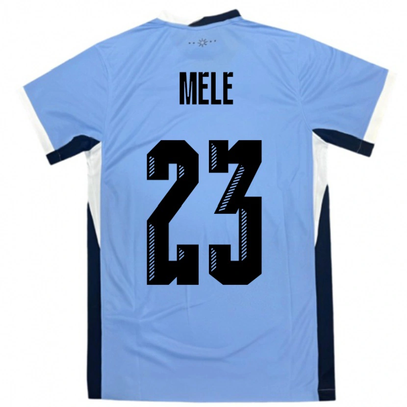 Danxen Herren Uruguay Santiago Mele #23 Weiß Schwarz Heimtrikot Trikot 24-26 T-Shirt