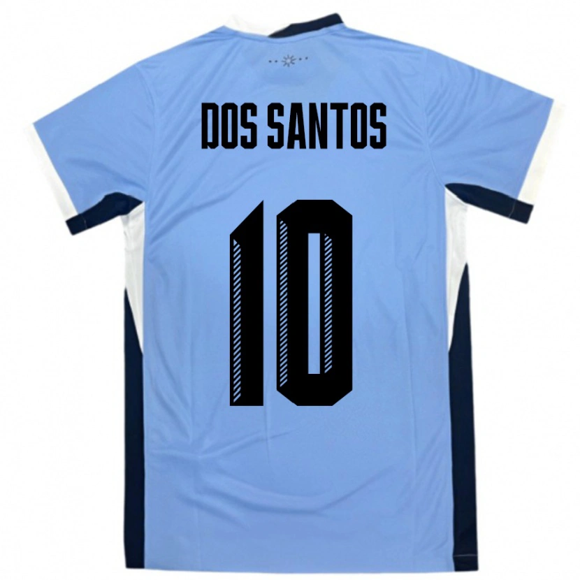 Danxen Herren Uruguay Alexander Dos Santos #10 Weiß Schwarz Heimtrikot Trikot 24-26 T-Shirt