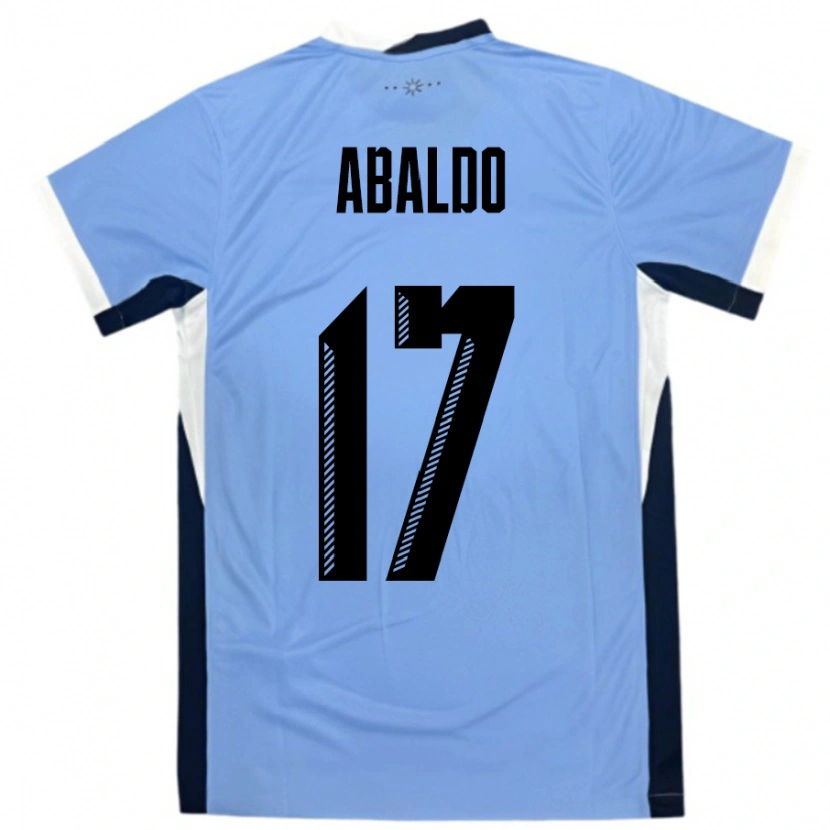 Danxen Herren Uruguay Matías Abaldo #17 Weiß Schwarz Heimtrikot Trikot 24-26 T-Shirt