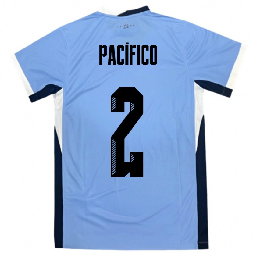 Danxen Herren Uruguay Patricio Pacifico #2 Weiß Schwarz Heimtrikot Trikot 24-26 T-Shirt