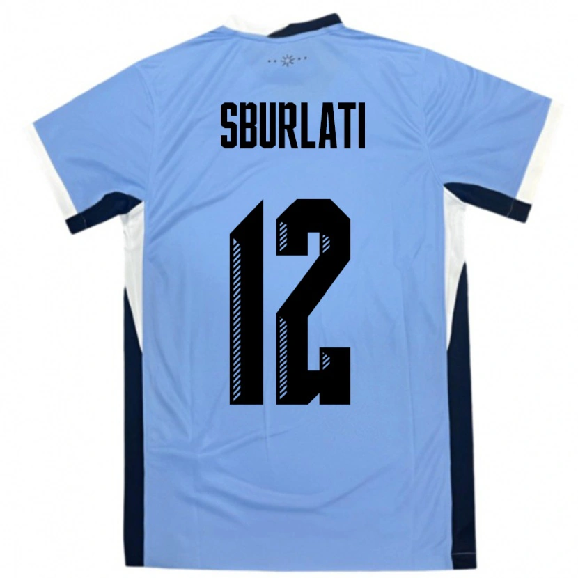 Danxen Herren Uruguay Vanina Sburlati #12 Weiß Schwarz Heimtrikot Trikot 24-26 T-Shirt
