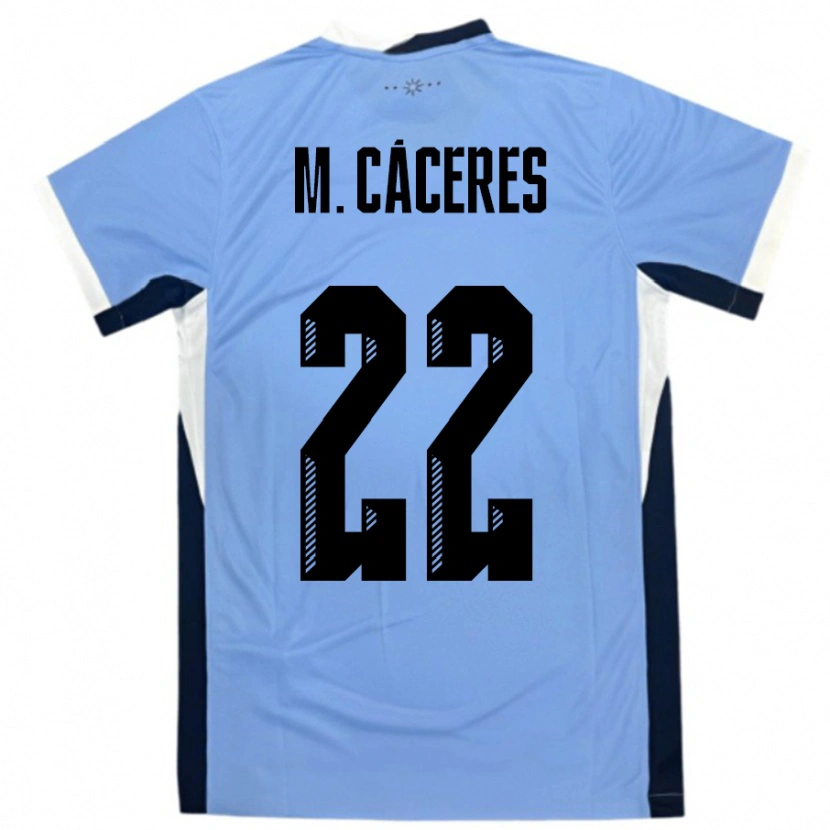 Danxen Herren Uruguay Martin Caceres #22 Weiß Schwarz Heimtrikot Trikot 24-26 T-Shirt