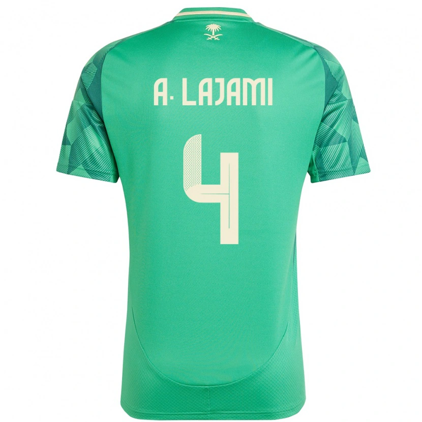 Danxen Herren Saudi-Arabien Ali Lajami #4 Grün Heimtrikot Trikot 24-26 T-Shirt