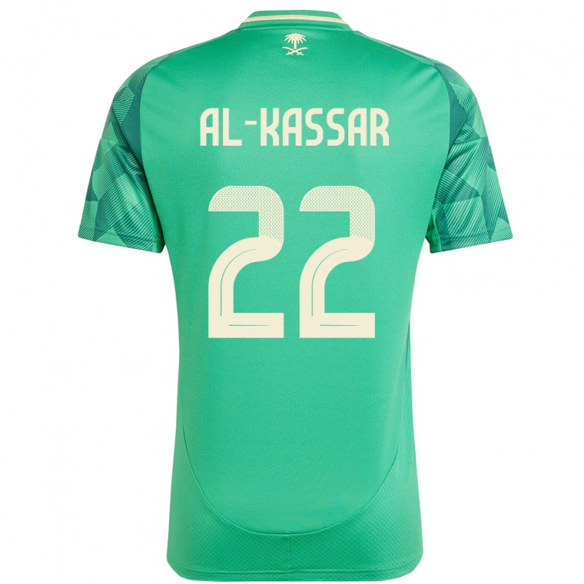 Danxen Herren Saudi-Arabien Ahmed Al-Kassar #22 Grün Heimtrikot Trikot 24-26 T-Shirt