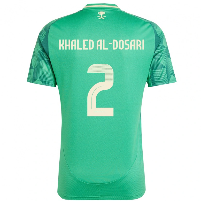 Danxen Herren Saudi-Arabien Yazeed Khaled Al-Dosari #2 Grün Heimtrikot Trikot 24-26 T-Shirt