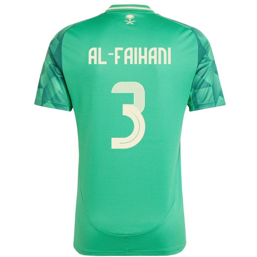 Danxen Herren Saudi-Arabien Nasser Al-Faihani #3 Grün Heimtrikot Trikot 24-26 T-Shirt