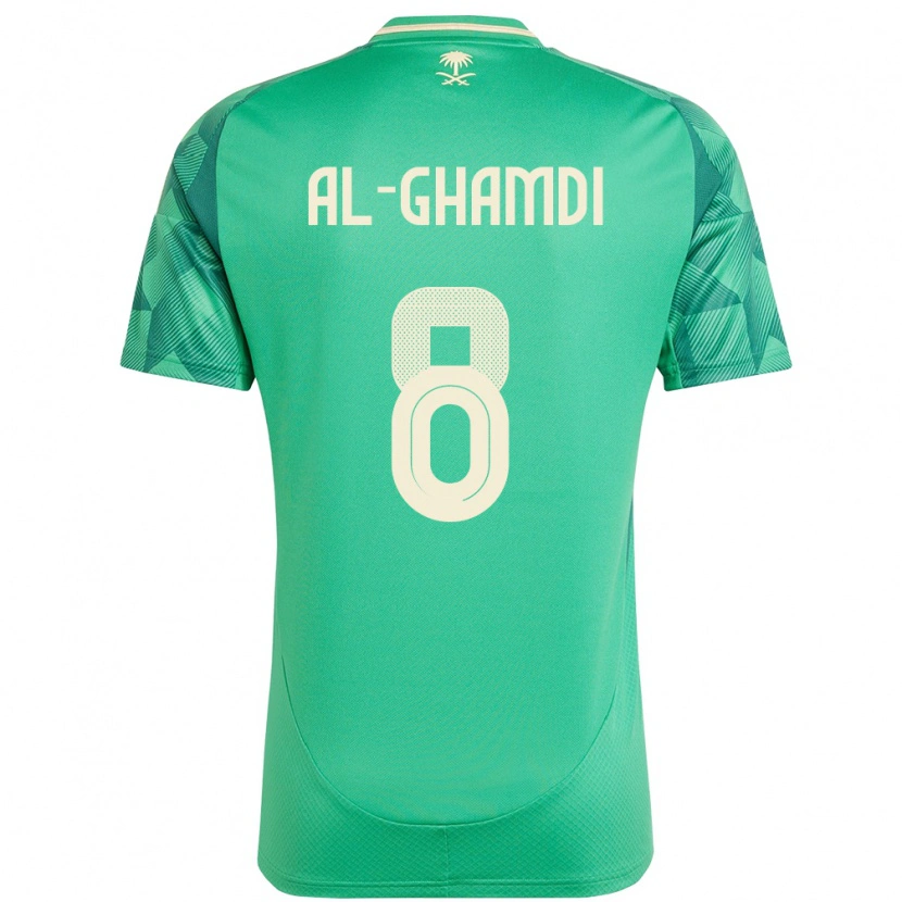 Danxen Herren Saudi-Arabien Rakan Al-Ghamdi #8 Grün Heimtrikot Trikot 24-26 T-Shirt