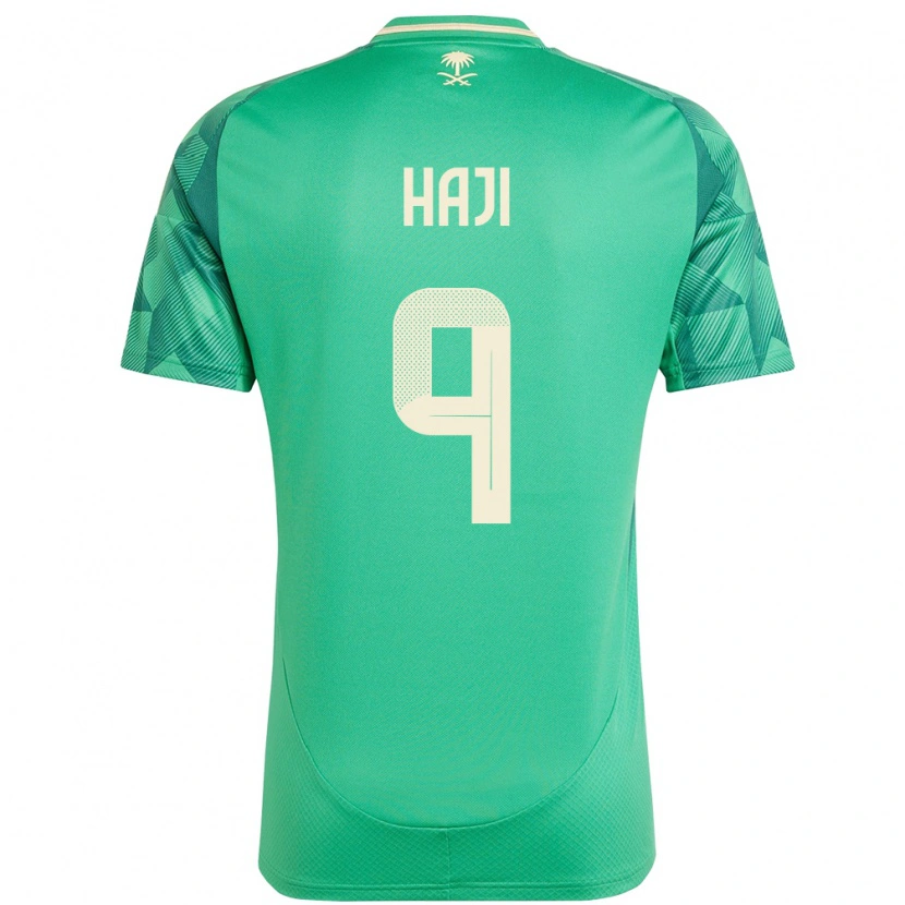 Danxen Herren Saudi-Arabien Talal Haji #9 Grün Heimtrikot Trikot 24-26 T-Shirt