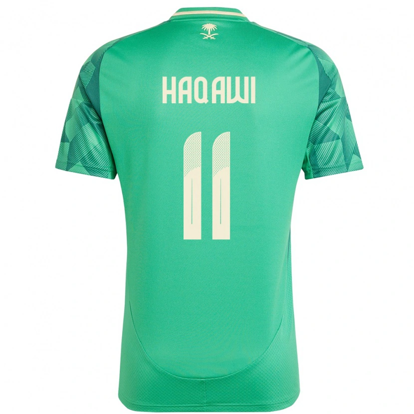 Danxen Herren Saudi-Arabien Saad Haqawi #11 Grün Heimtrikot Trikot 24-26 T-Shirt