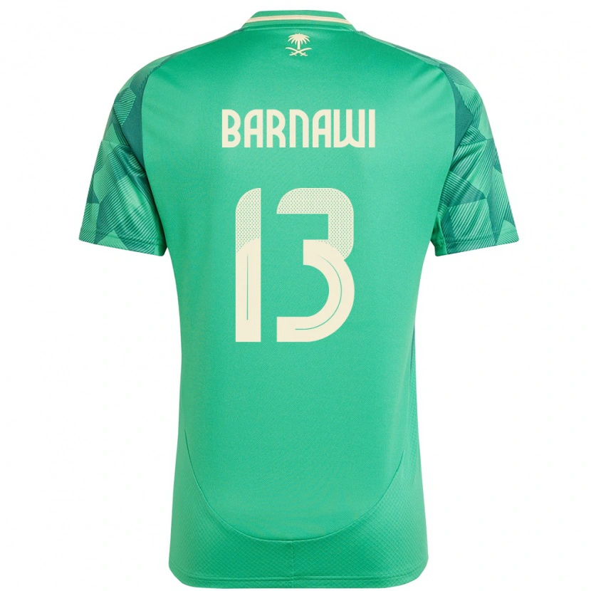 Danxen Herren Saudi-Arabien Abdulsalam Barnawi #13 Grün Heimtrikot Trikot 24-26 T-Shirt