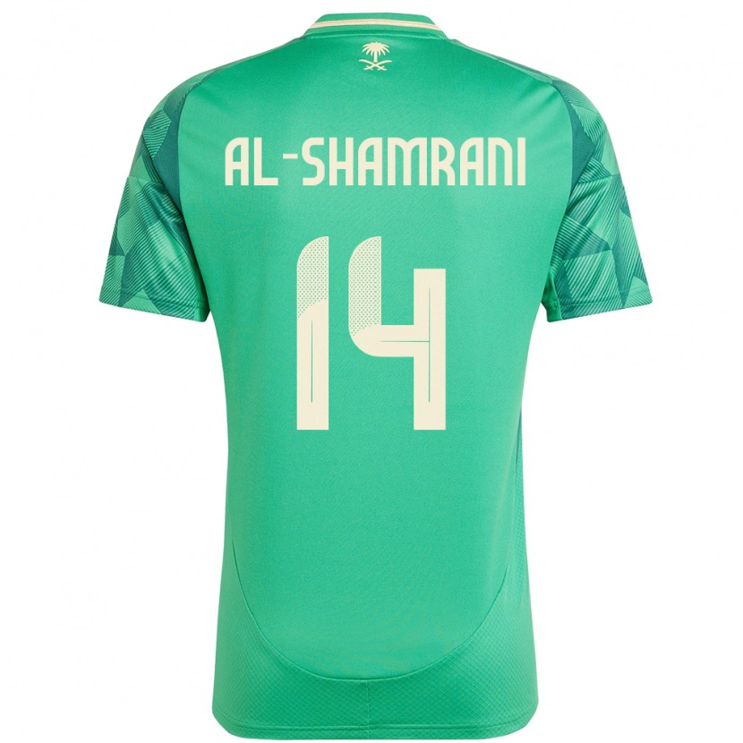Danxen Herren Saudi-Arabien Farhah Al-Shamrani #14 Grün Heimtrikot Trikot 24-26 T-Shirt
