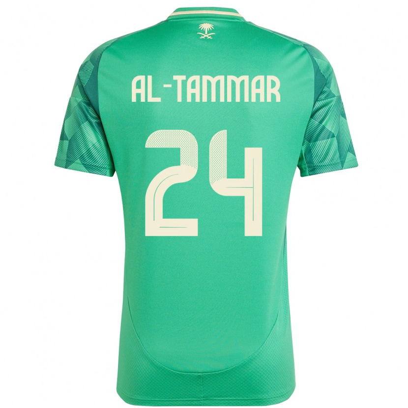 Danxen Herren Saudi-Arabien Abdulaziz Al-Tammar #24 Grün Heimtrikot Trikot 24-26 T-Shirt