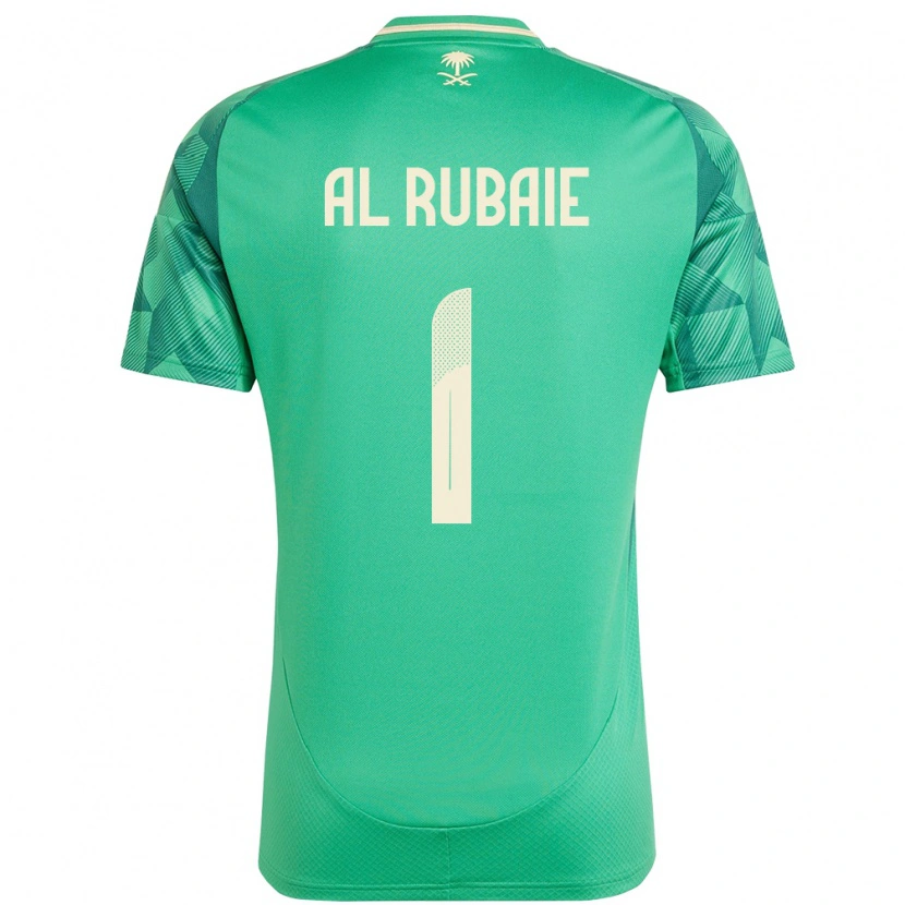 Danxen Herren Saudi-Arabien Mohammed Al Rubaie #1 Grün Heimtrikot Trikot 24-26 T-Shirt