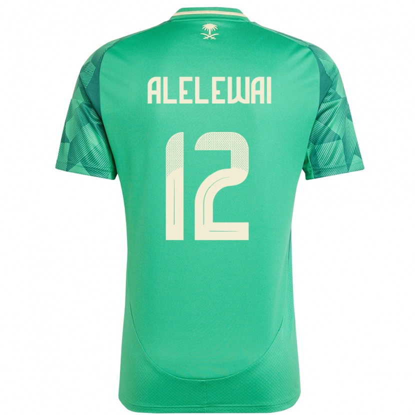 Danxen Herren Saudi-Arabien Abdulaziz Alelewai #12 Grün Heimtrikot Trikot 24-26 T-Shirt