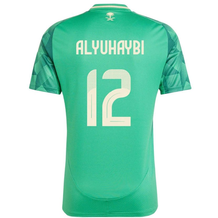 Danxen Herren Saudi-Arabien Ammar Alyuhaybi #12 Grün Heimtrikot Trikot 24-26 T-Shirt