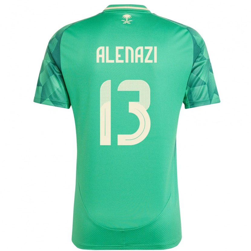 Danxen Herren Saudi-Arabien Abdullah Alenazi #13 Grün Heimtrikot Trikot 24-26 T-Shirt