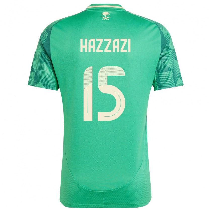 Danxen Herren Saudi-Arabien Mohammed Hazzazi #15 Grün Heimtrikot Trikot 24-26 T-Shirt