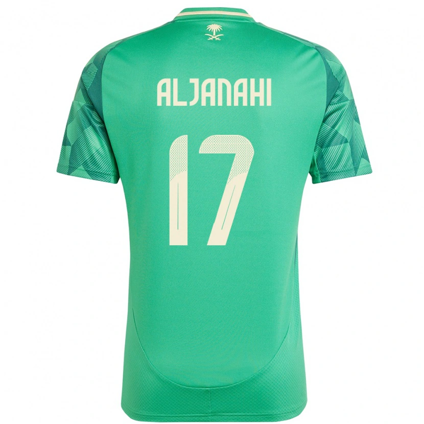 Danxen Herren Saudi-Arabien Nawaf Aljanahi #17 Grün Heimtrikot Trikot 24-26 T-Shirt