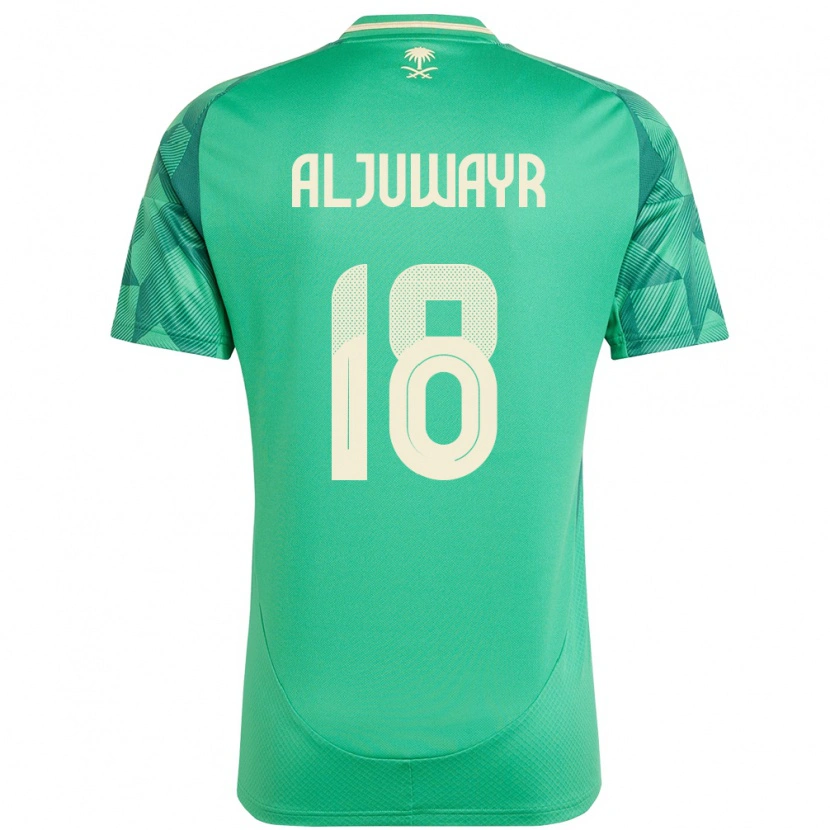 Danxen Herren Saudi-Arabien Musab Aljuwayr #18 Grün Heimtrikot Trikot 24-26 T-Shirt