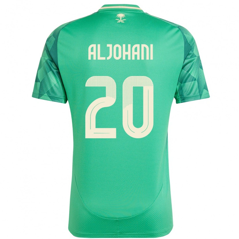 Danxen Herren Saudi-Arabien Ziyad Aljohani #20 Grün Heimtrikot Trikot 24-26 T-Shirt