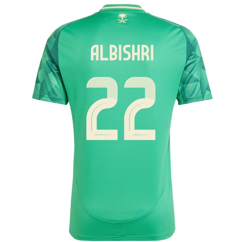 Danxen Herren Saudi-Arabien Nawaf Albishri #22 Grün Heimtrikot Trikot 24-26 T-Shirt