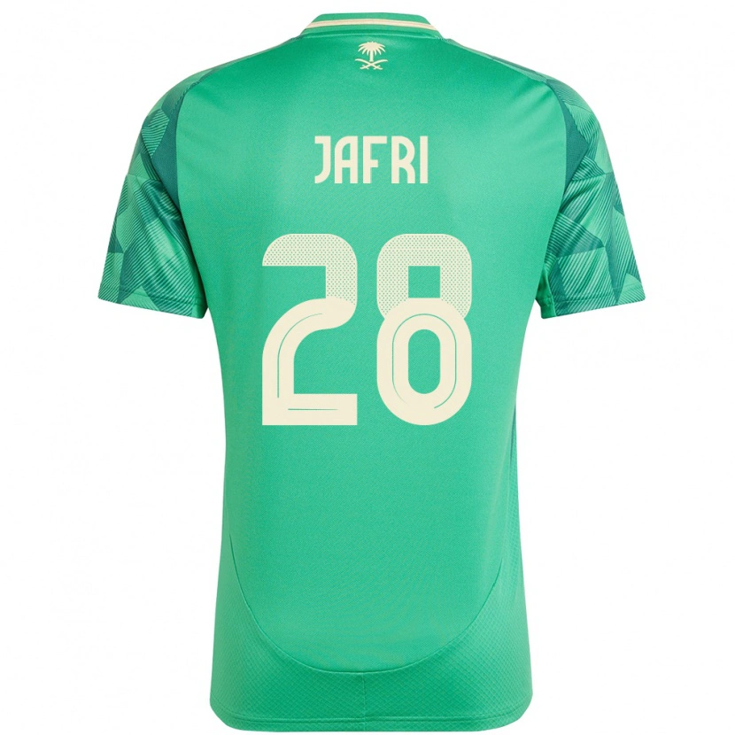 Danxen Herren Saudi-Arabien Farah Jafri #28 Grün Heimtrikot Trikot 24-26 T-Shirt