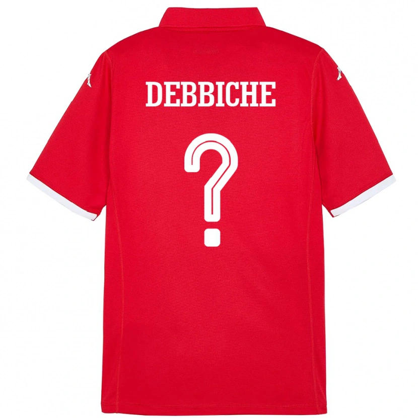 Danxen Herren Tunesien Wael Debbiche #0 Rot Heimtrikot Trikot 24-26 T-Shirt