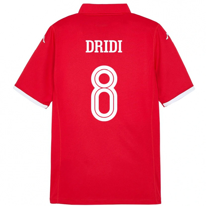 Danxen Herren Tunesien Yassine Dridi #8 Rot Heimtrikot Trikot 24-26 T-Shirt