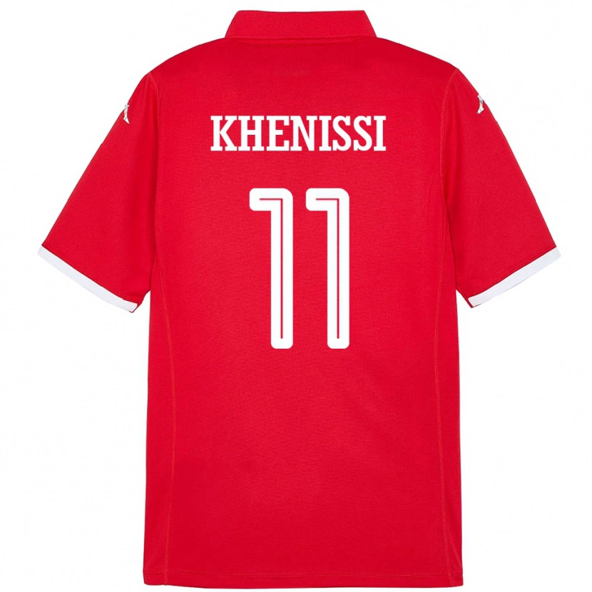 Danxen Herren Tunesien Taha Yassine Khenissi #11 Rot Heimtrikot Trikot 24-26 T-Shirt