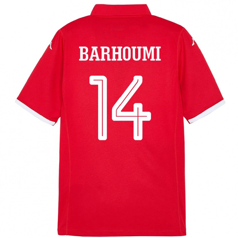 Danxen Herren Tunesien Salah Barhoumi #14 Rot Heimtrikot Trikot 24-26 T-Shirt