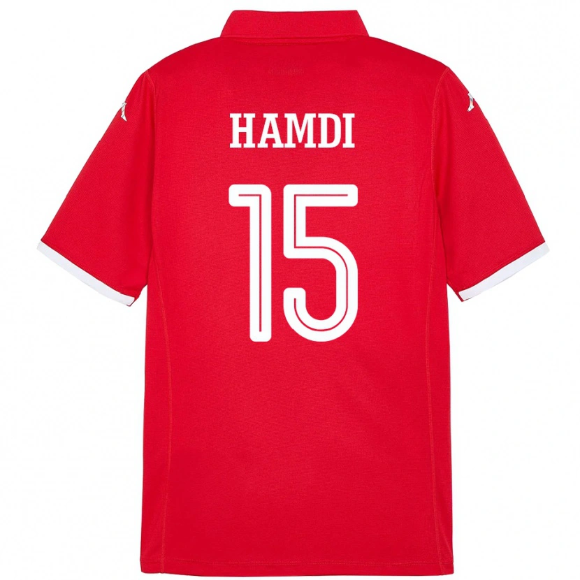 Danxen Herren Tunesien Hanna Hamdi #15 Rot Heimtrikot Trikot 24-26 T-Shirt