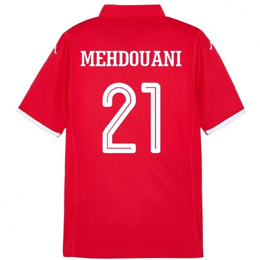 Danxen Herren Tunesien Firas Mehdouani #21 Rot Heimtrikot Trikot 24-26 T-Shirt