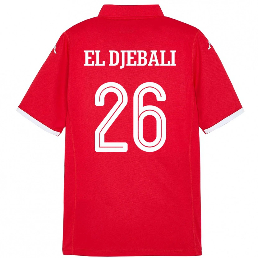 Danxen Herren Tunesien Chaim El Djebali #26 Rot Heimtrikot Trikot 24-26 T-Shirt