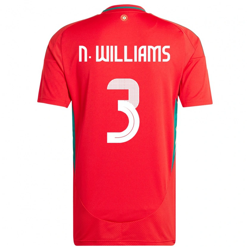 Danxen Herren Wales Neco Williams #3 Rot Heimtrikot Trikot 24-26 T-Shirt