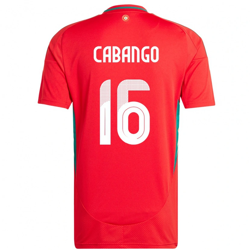 Danxen Herren Wales Ben Cabango #16 Rot Heimtrikot Trikot 24-26 T-Shirt