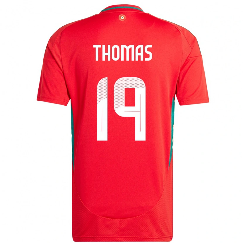 Danxen Herren Wales Sorba Thomas #19 Rot Heimtrikot Trikot 24-26 T-Shirt