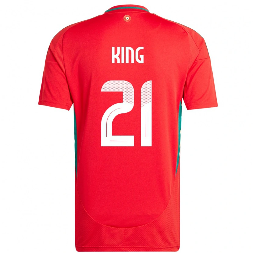 Danxen Herren Wales Tom King #21 Rot Heimtrikot Trikot 24-26 T-Shirt