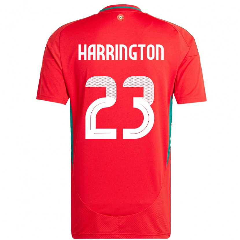 Danxen Herren Wales David Harrington #23 Rot Heimtrikot Trikot 24-26 T-Shirt