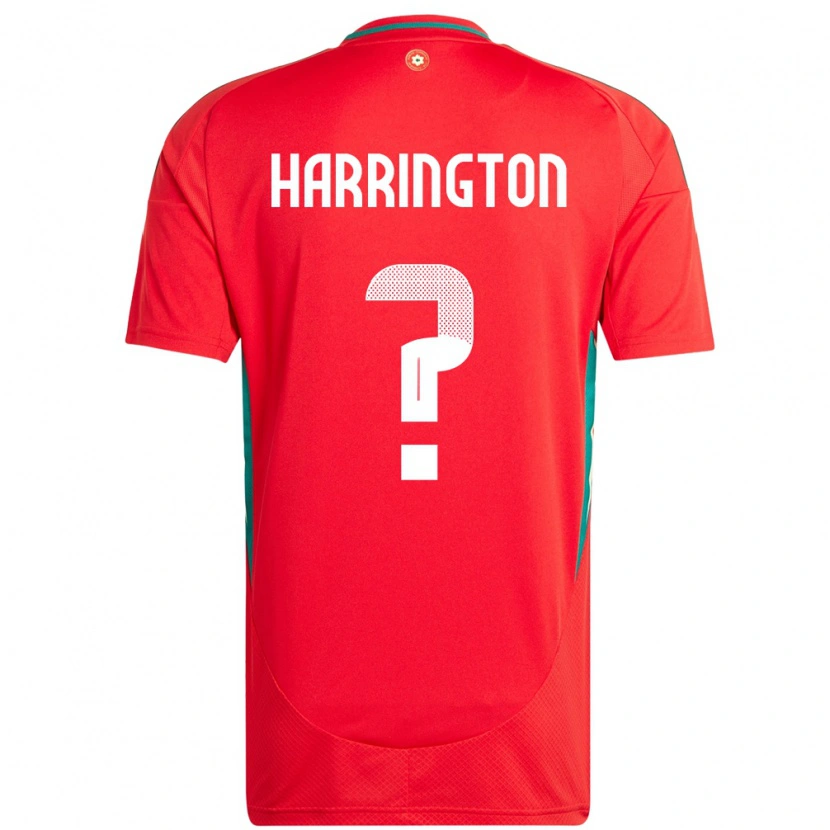 Danxen Herren Wales Theo Harrington #0 Rot Heimtrikot Trikot 24-26 T-Shirt