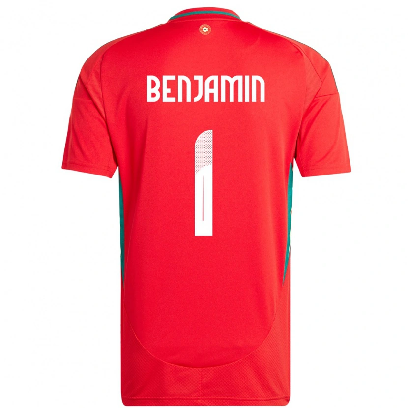 Danxen Herren Wales Lewys Benjamin #1 Rot Heimtrikot Trikot 24-26 T-Shirt