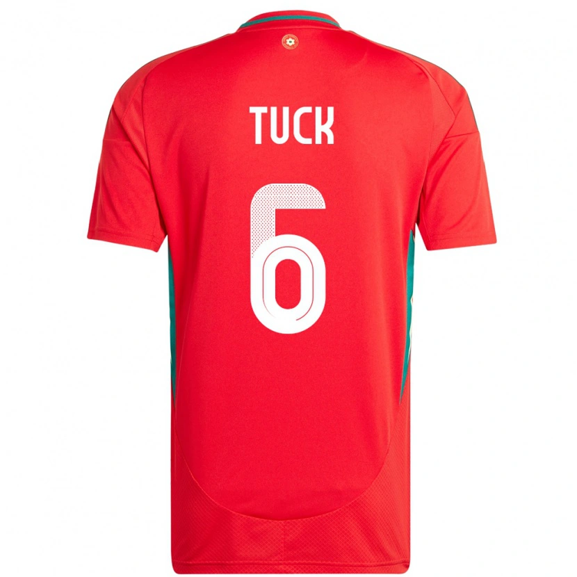 Danxen Herren Wales Alfie Tuck #6 Rot Heimtrikot Trikot 24-26 T-Shirt