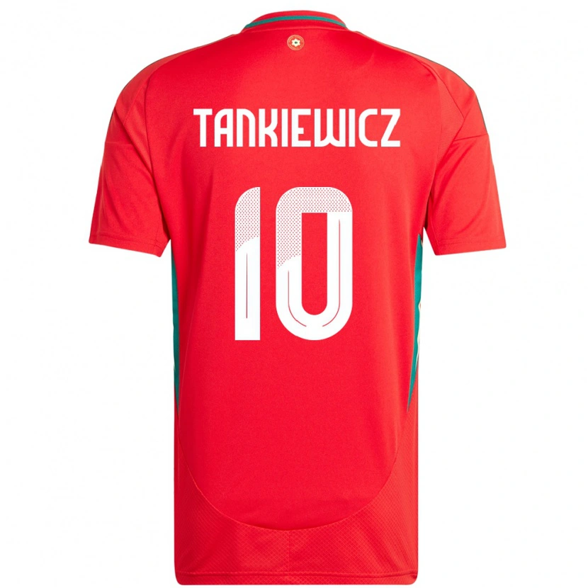 Danxen Herren Wales Rob Tankiewicz #10 Rot Heimtrikot Trikot 24-26 T-Shirt