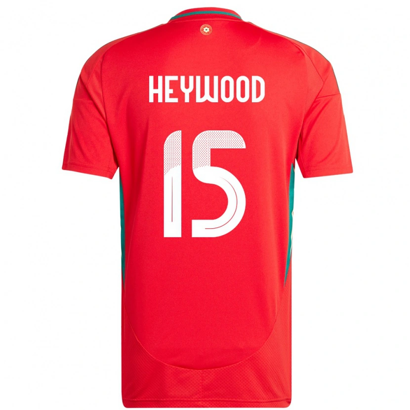 Danxen Herren Wales Carter Heywood #15 Rot Heimtrikot Trikot 24-26 T-Shirt