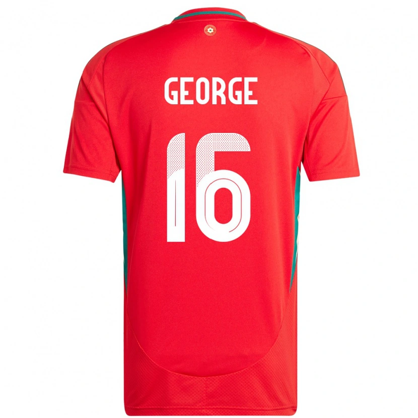 Danxen Herren Wales Trey George #16 Rot Heimtrikot Trikot 24-26 T-Shirt